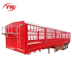 Semirremolque de valla de transporte de aves de corral de 3 ejes 50T