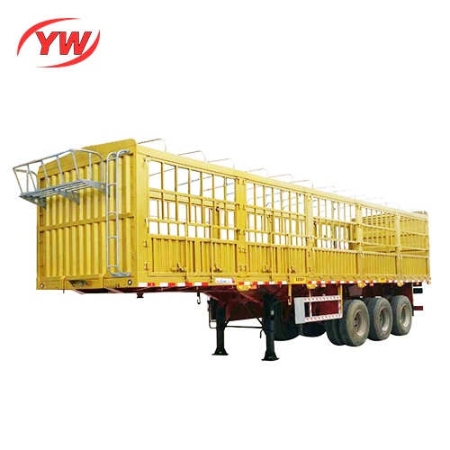 3 axles fence trailer for using wall trailer to load fruit or vegetables