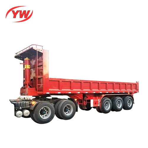 60ton coal transport container trailers end dump trailer for sale