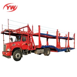 cars transport and car trailer carrier truck skeleton type semi trailer
