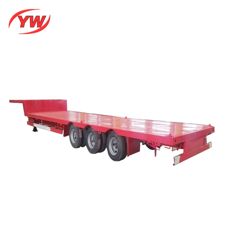 40ft tri axle flatbed container semi trailer