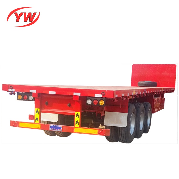 30 to 60 tons flatbed truck trailer to load container or bulk cargo