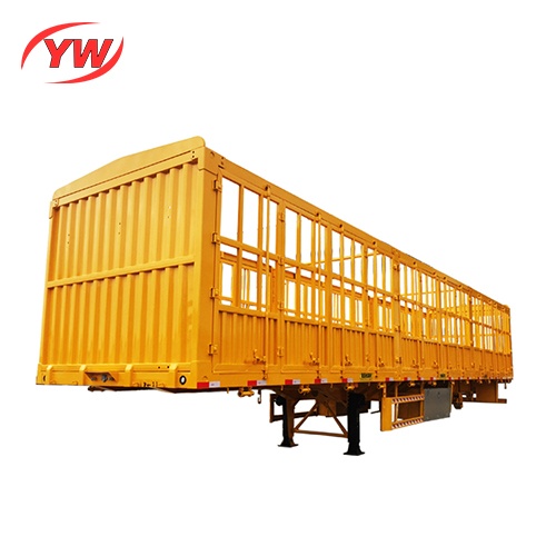 3 axles fence box stake semi trailer cargo truck