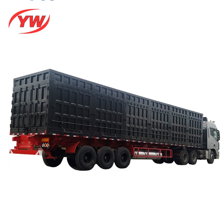 Tri axle grain transport cargo box semi trailer