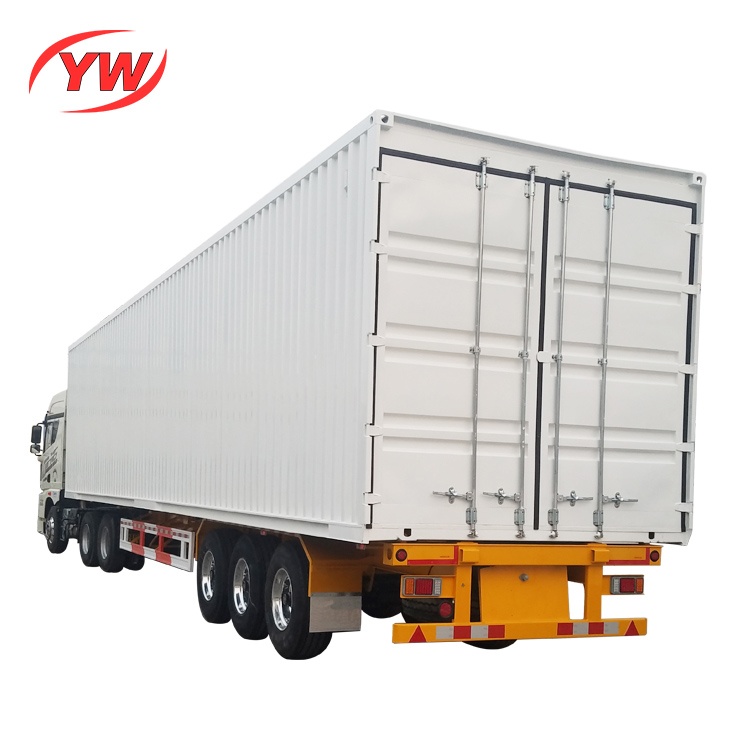 2 axle 3 axle cargo trailer box semi trailer for sale